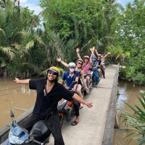 Ben Tre motorbike tour exploring local villages and Mekong Delta countryside