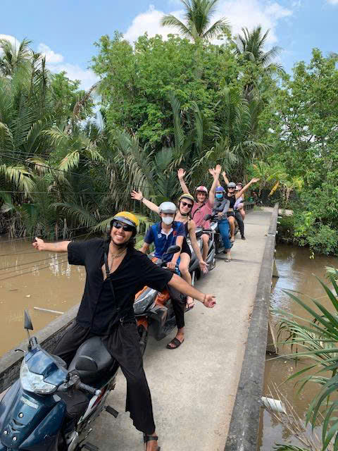 Ben Tre motorbike tour exploring local villages and Mekong Delta countryside