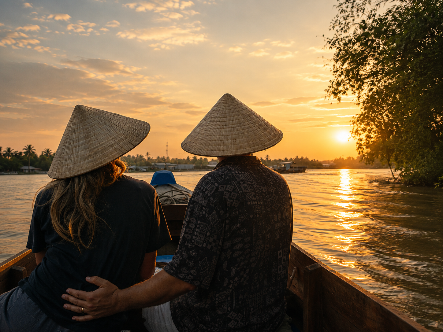 Ben Tre Sunset Sampan Tour on the Mekong Delta